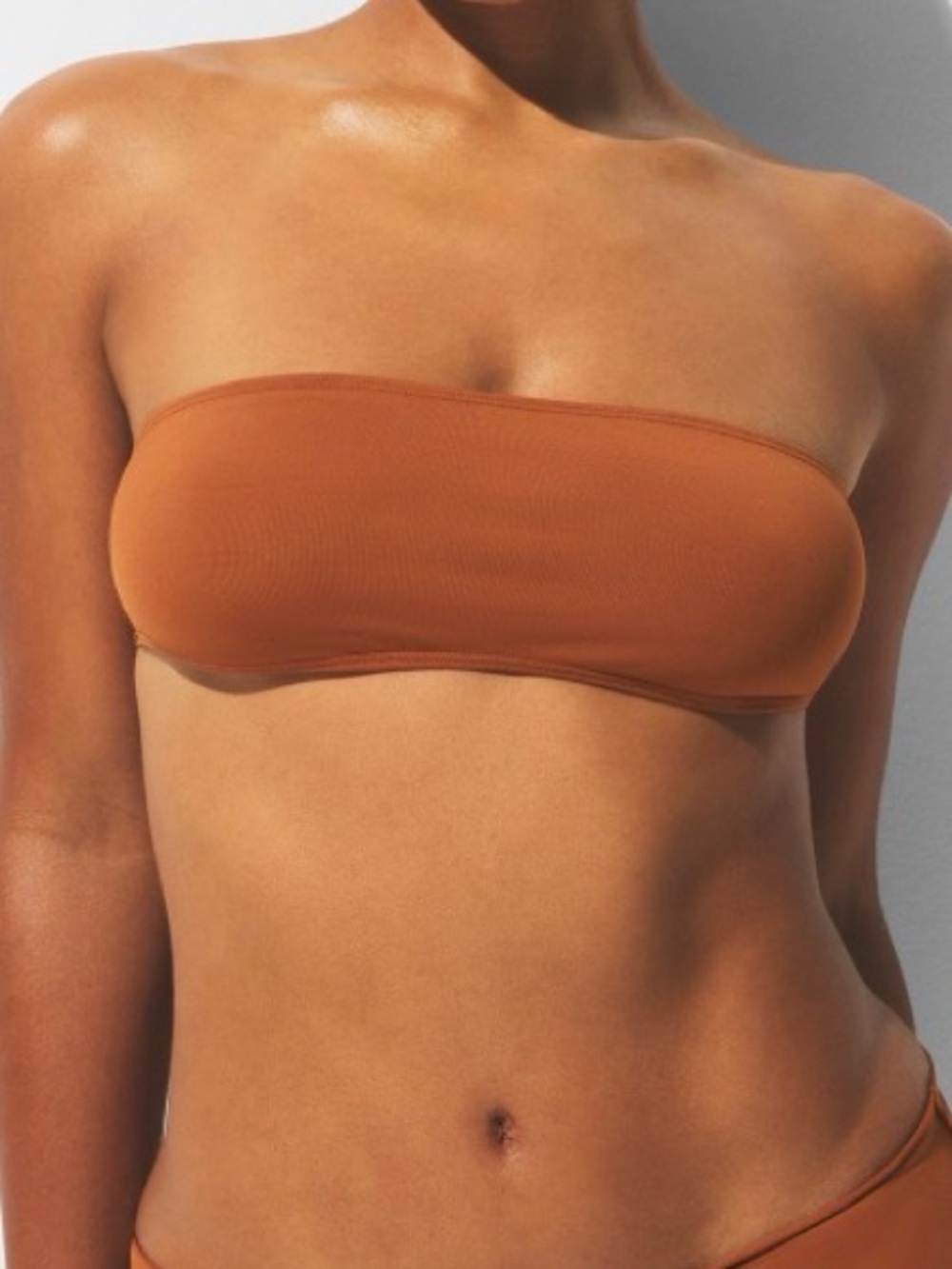 🤎 SKIMS Classic Swim Bandeau Top | Bronze | L | NWT 🏷️